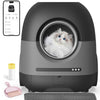 Self-Cleaning Cat Litter Box, Automatic Cat Litter Box Self Cleaning with APP Control, 80L Space for Multiple Cats with Air Duct & Mat & Liner, Odor-Removal/Health Monitoring